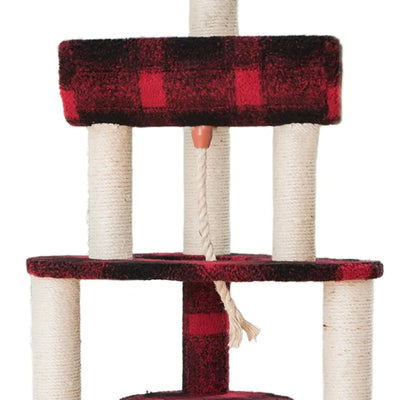 Armarkat Real Wood Spacious Thick Fur Cat Tower W Lounge, Beige