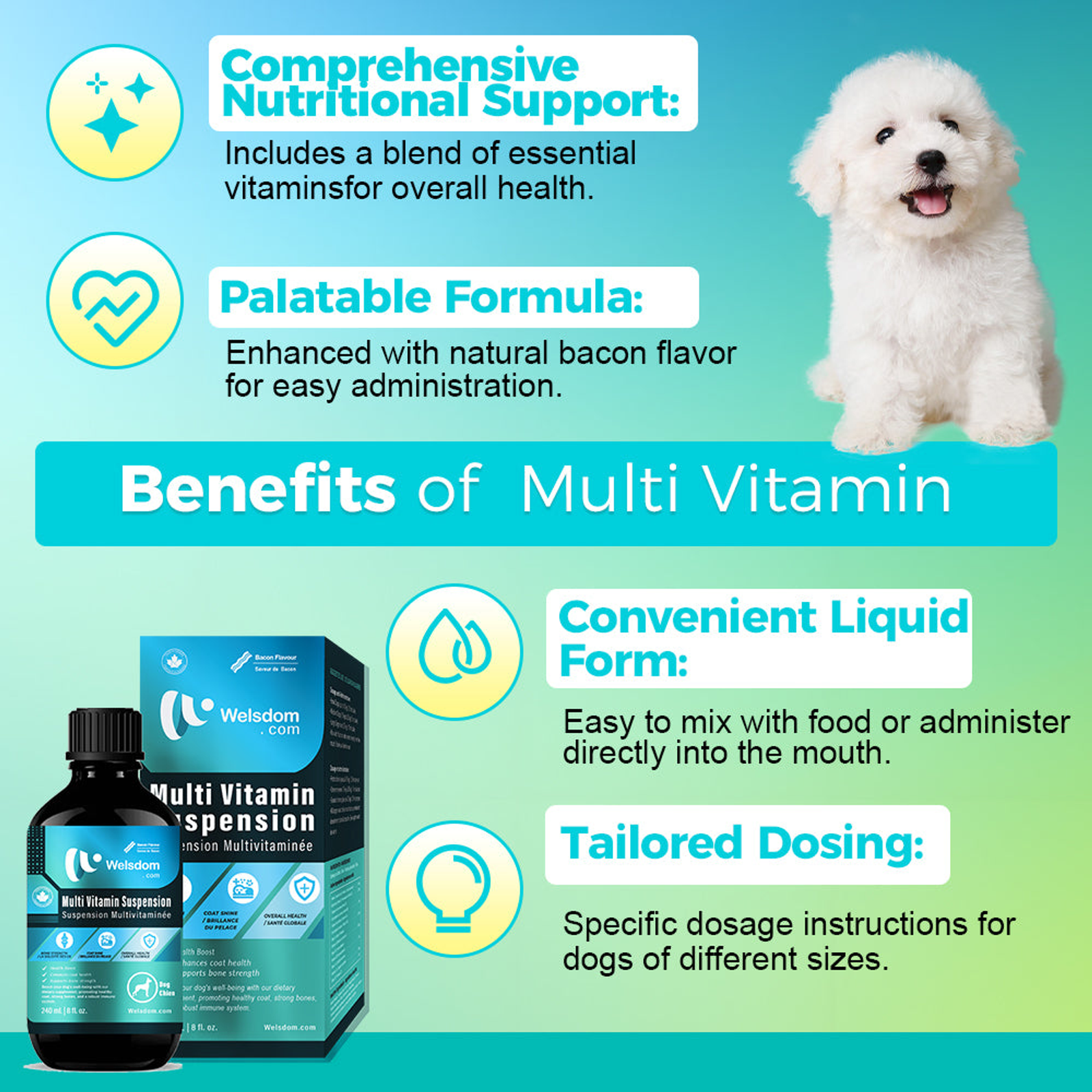 Multi Vitamin Suspension for Cats & Dogs - 240mL