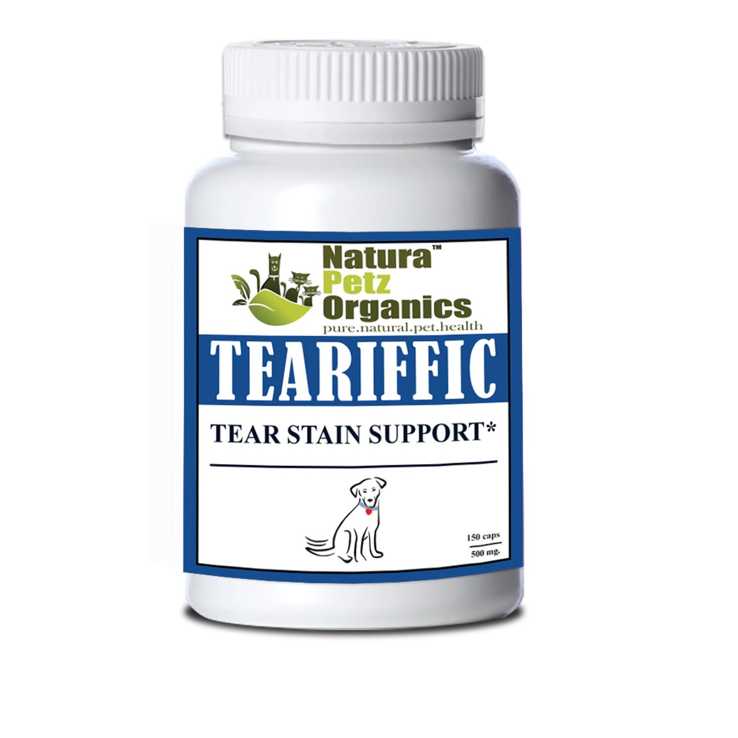 teariffic tear stain support dogs cats 150 caps 500 mg size 1 cap