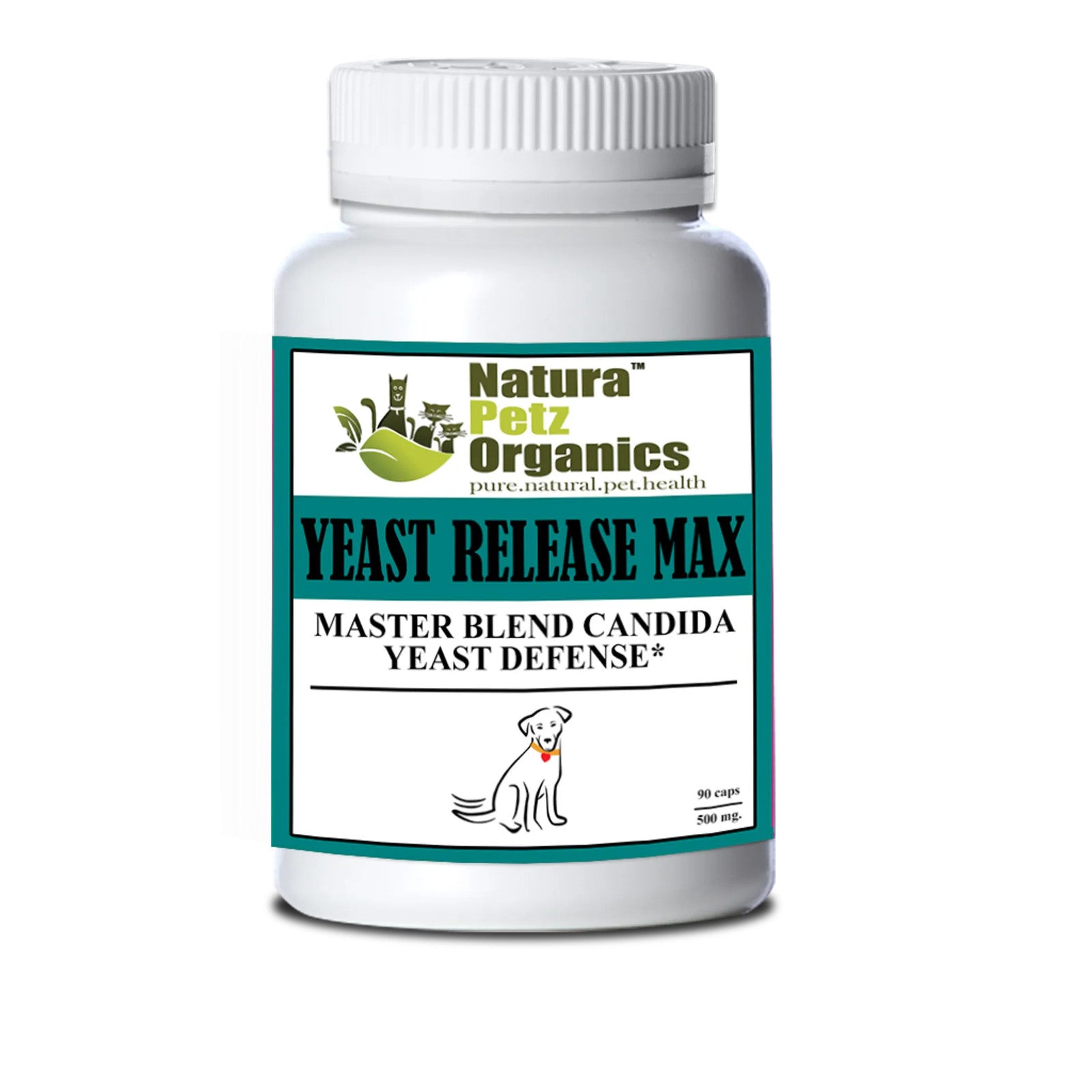 yeast release max capsules candida yeast defense dog 90 caps 500 mg