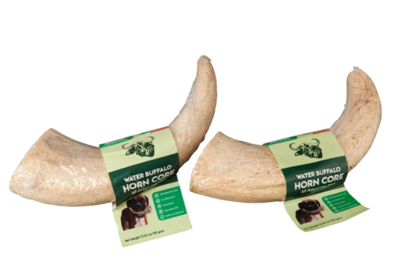 WATER BUFFALO HORN CORE-Horn 100% Natural, Dog Dental Chews-2 CT-10 oz, Lg