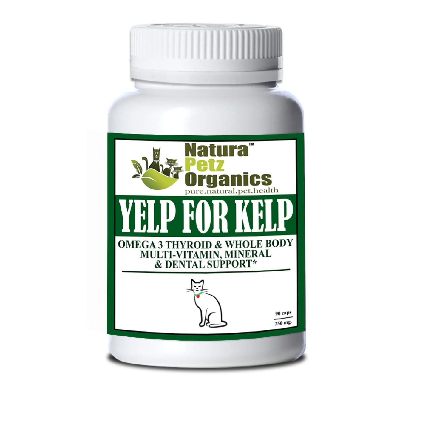 Yelp For Kelp - Omega 3/6 Thyroid/Whole Body Multi-Mineral, CAT, 90CAT