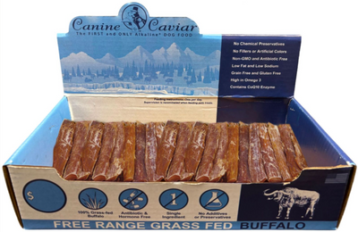 Canine Caviar Buffalo Treats Paddywack 6" box, 50 pcs