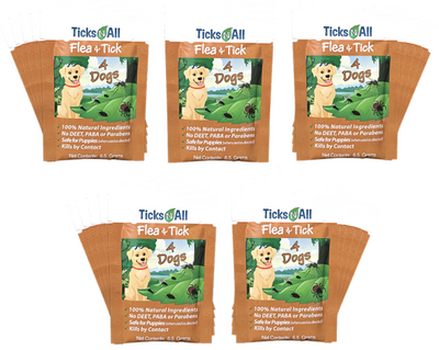 All Natural FleaTick Wipes 4-Dogs (25 count.)