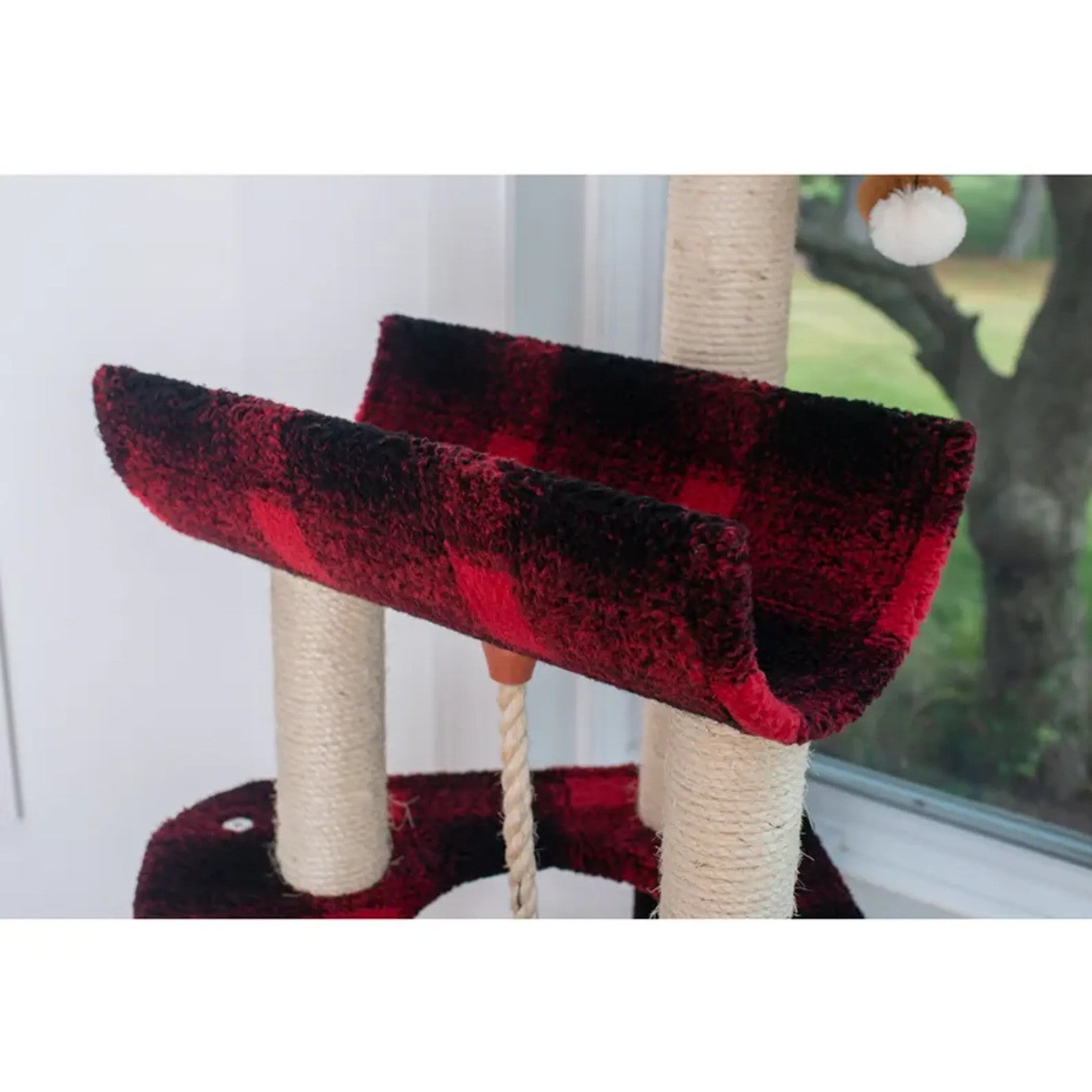 Armarkat Real Wood Spacious Thick Fur Cat Tower W Lounge, Beige