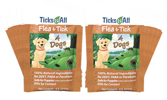 All Natural FleaTick Wipes 4-Dogs (10 count.)