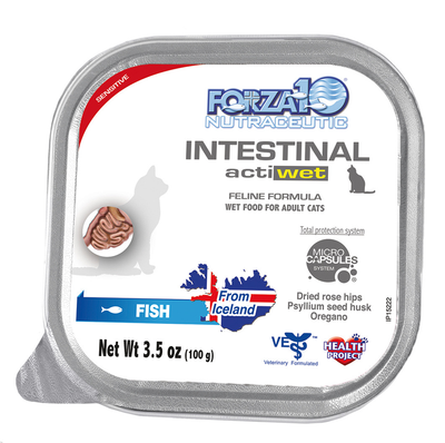 Forza10 Actiwet Intestinal Support Icelandic Recipe Canned Cat Food, 3.5oz/32 Pk