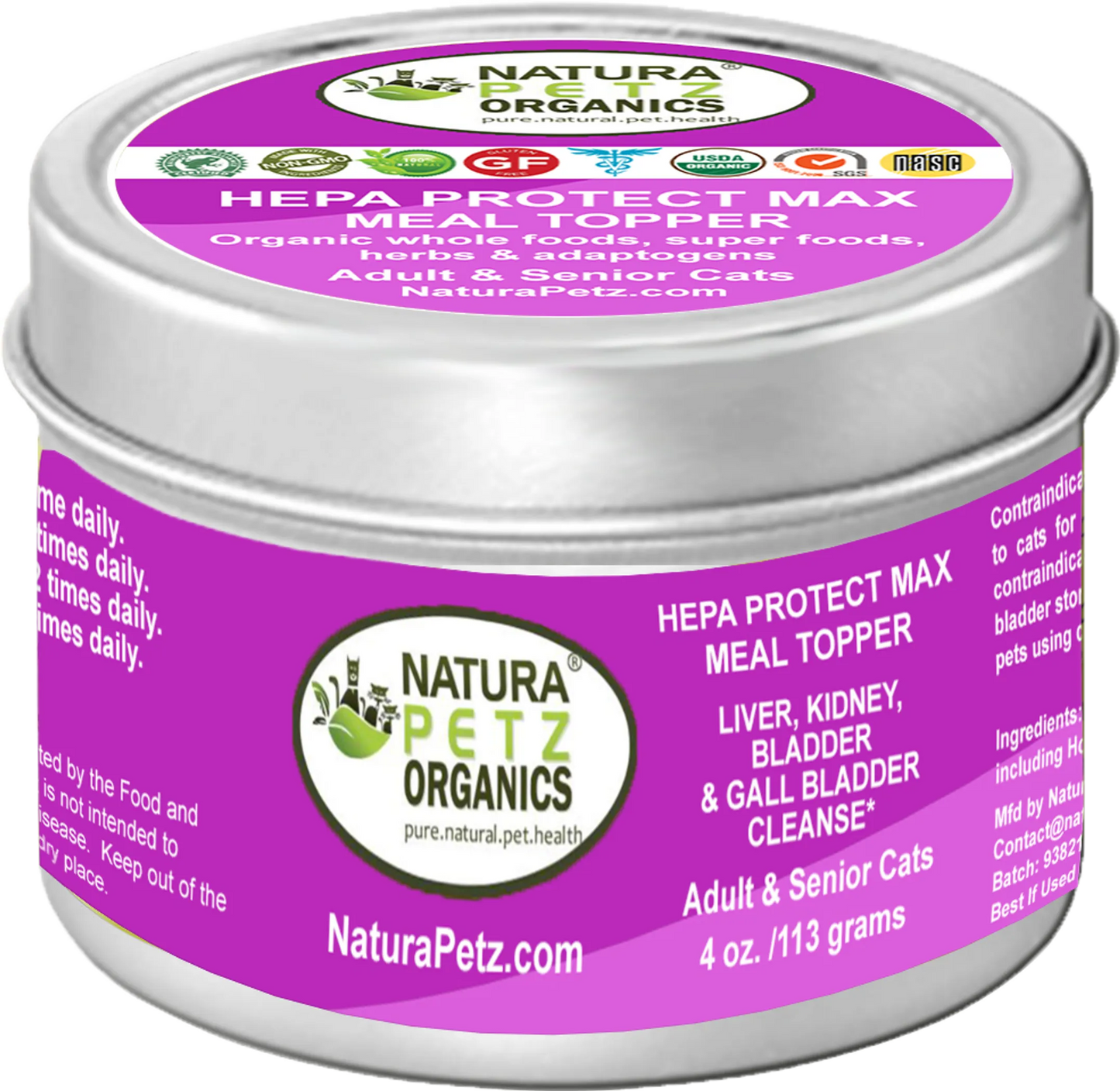 Hepa Protect Max Meal Topper - Liver, Kidney, Bladder & Gall Bladder, 4 Oz. Cat