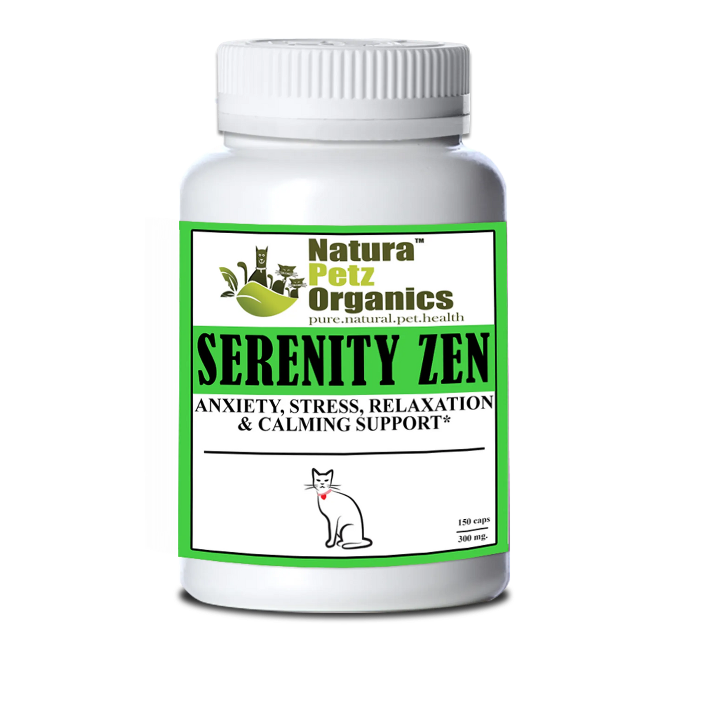 Serenity Zen - Anxiety, Stress, Relaxation & Multi-Systems Calming, CAT, 300 mg