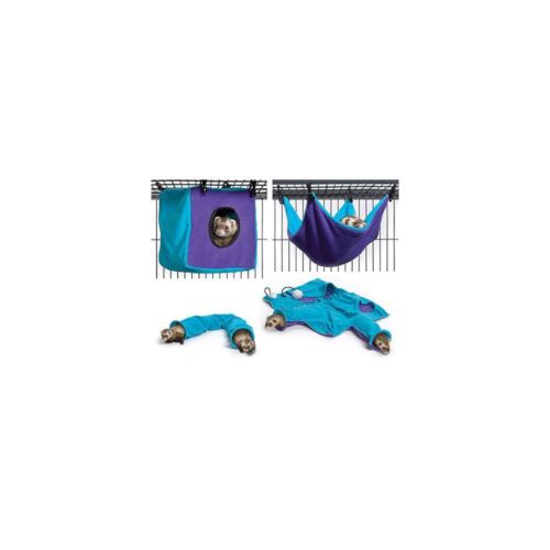 MidWest Ferret Nation Accessory Kit 3 – Teal & Purple 4-Piece Set