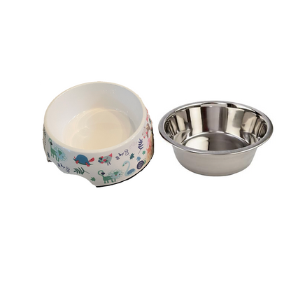 Cutie Ties Dog Bowl, Medium, Animal Kingdom