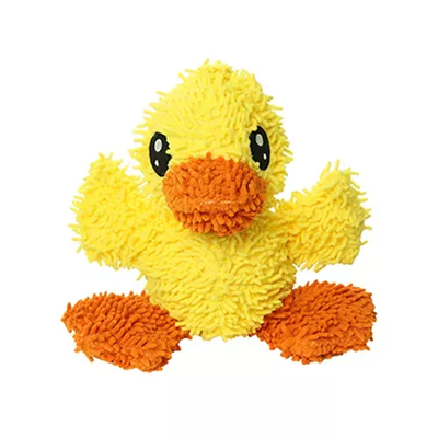 Mighty Microfiber Ball Duck – Durable Plush Squeaky Dog Toy, Yellow