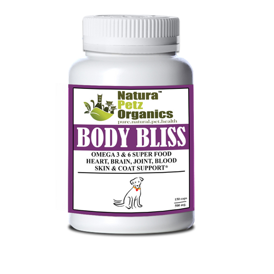 Body Bliss for Male Dogs - Omega 3 & 6 Super Food + Heart, 500mg/90 caps and more...