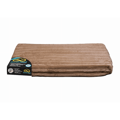 Curicyn DuraCloud Orthopedic Pet Bed  Water-Resistant Crate Pad, Mocha, XSmall (18?x12?x2.5?)