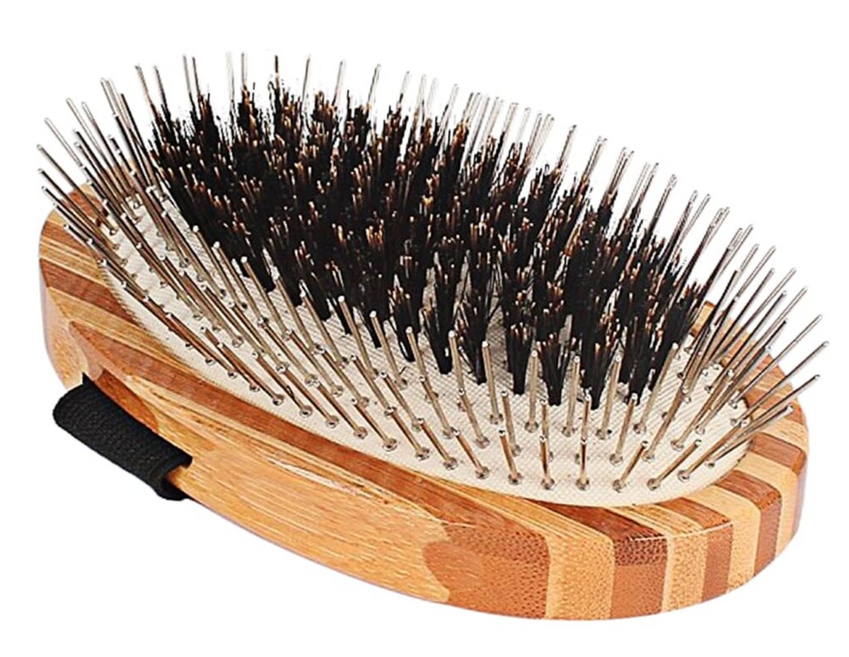 Bass Brushes- The Hybrid Groomer, Striped Bamboo