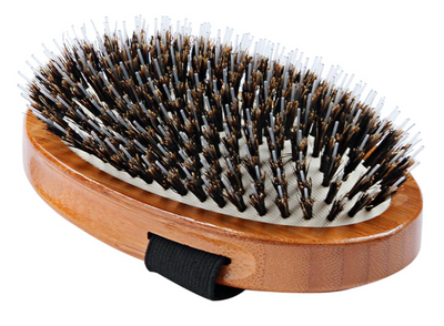 Bass Brushes- Shine & Condition Pet Brush, Striped Bamboo