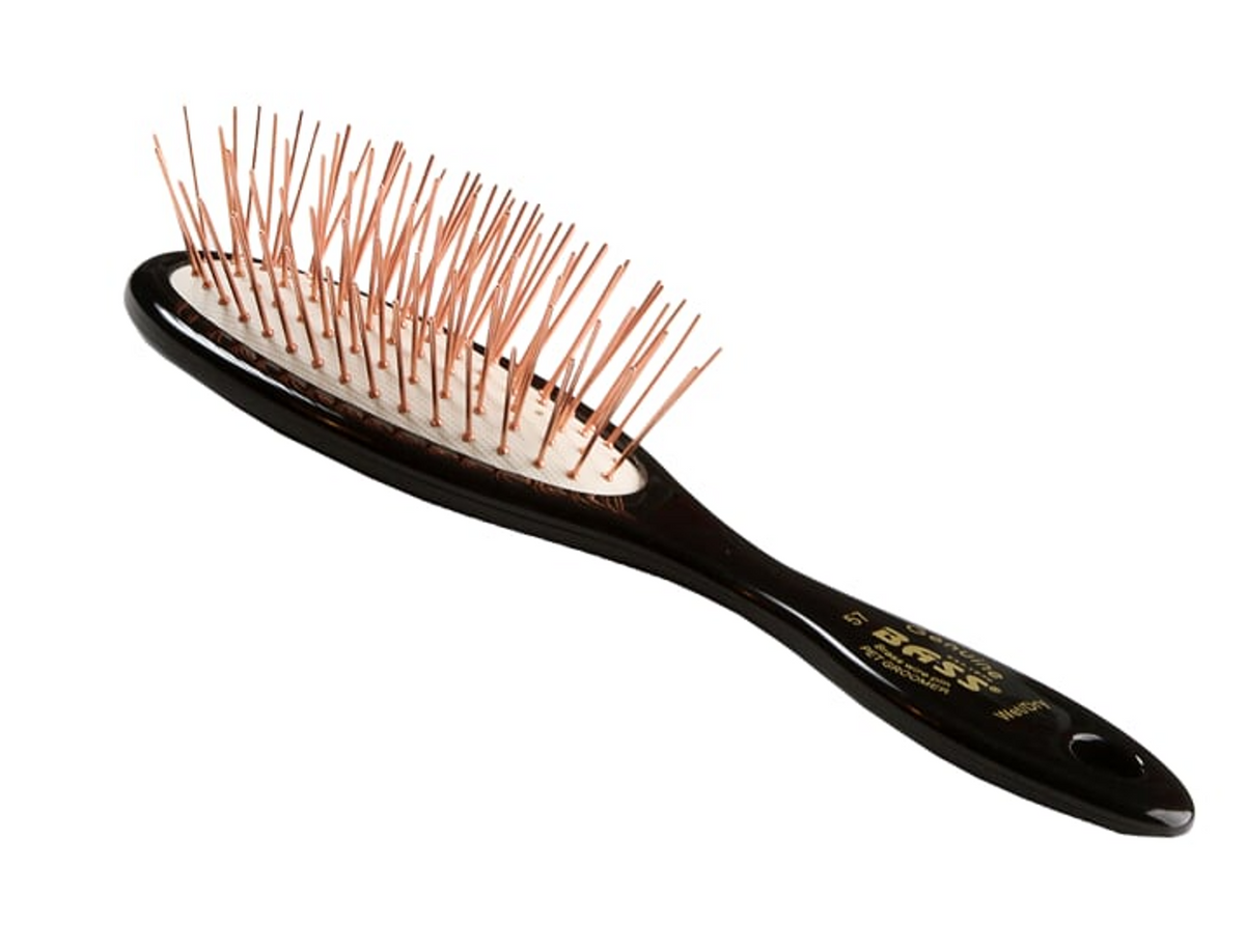 Bass Brushes- Style & Detangle Pet Brush, Small, Jet Black