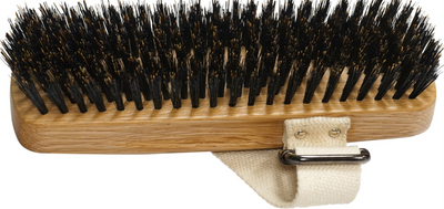 Bass Brushes- Shine & Condition Equine Brush Oval, Medium, Dark Bamboo