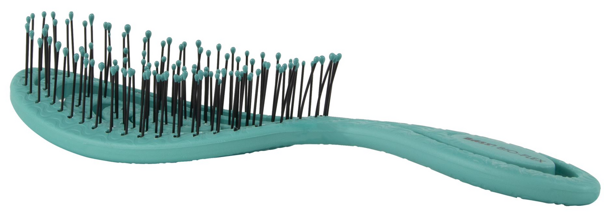 Bass Brushes- The BIO-FLEX Swirl Detangling Pet Brush Swirl Shape, Teal