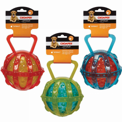 Pet Edge CHP TPR Transparent Cage Ball Dog Toy - Durable Rubber Toy