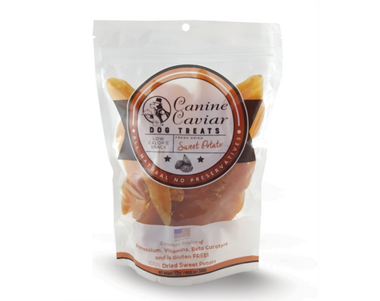 Canine Caviar Dried Sweet Potatoes, 12 oz/Case of 20