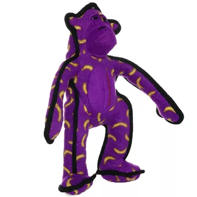 Tuffy Zoo Monkey Durable Dog Toy – Large Purple Interactive Tug Toy
