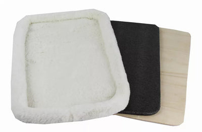Mr. Peanut's Rhodium Series Faux Fleece Pet Carrier Pad with Plywood Base
