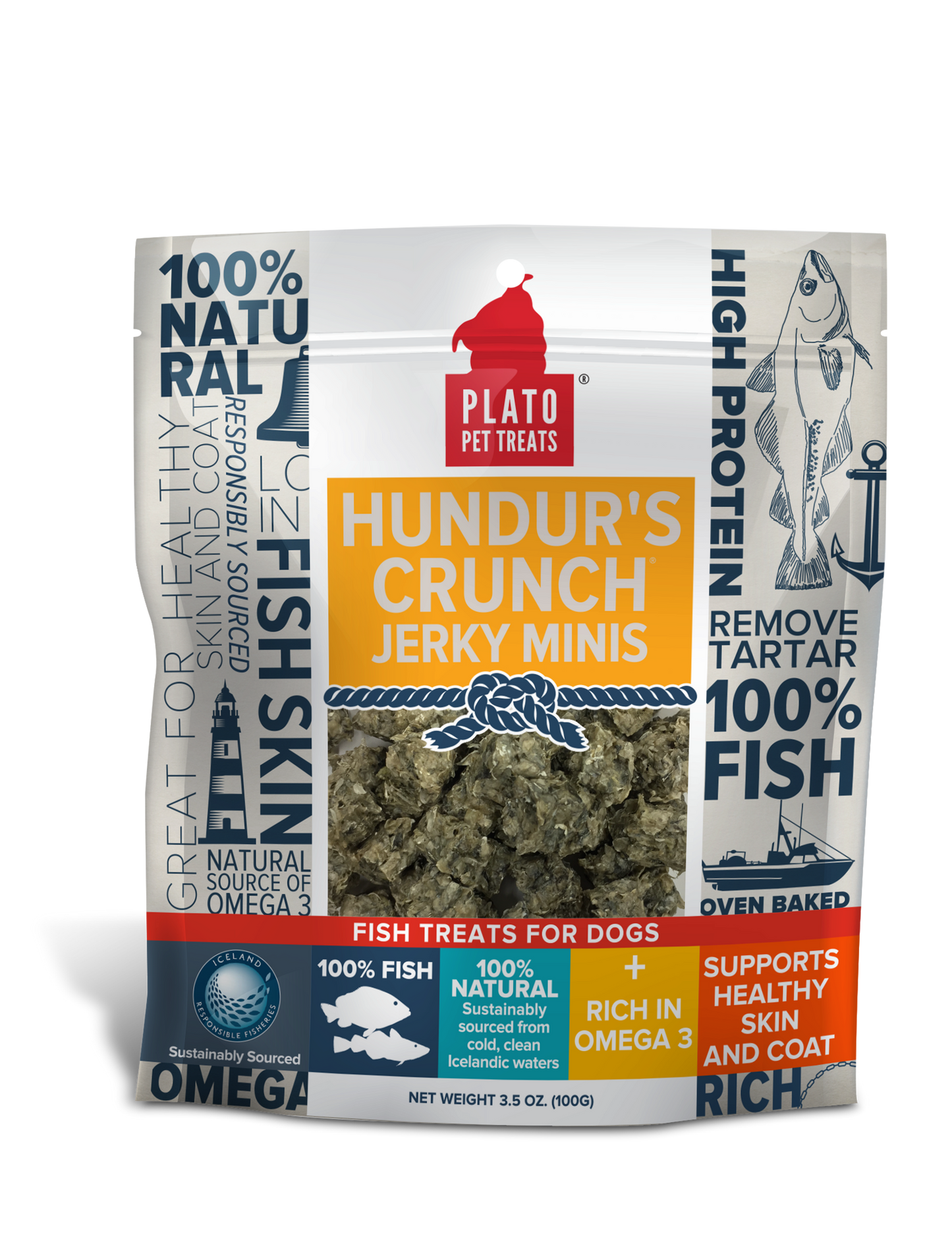 Plato Hundur's Crunch Jerky Minis, 3.5oz
