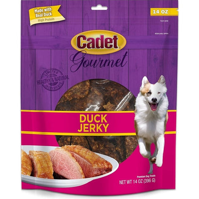 Cadet Gourmet Duck Jerky Dog Treats – High Protein & Limited Ingredient, 14 oz