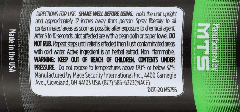 Take Down Relief Spray MK III, 1.76 oz bottle