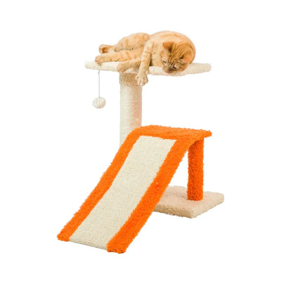 Armarkat 2-Level Cat Tree Scratcher with Sisal Carpet Ramp | Beige