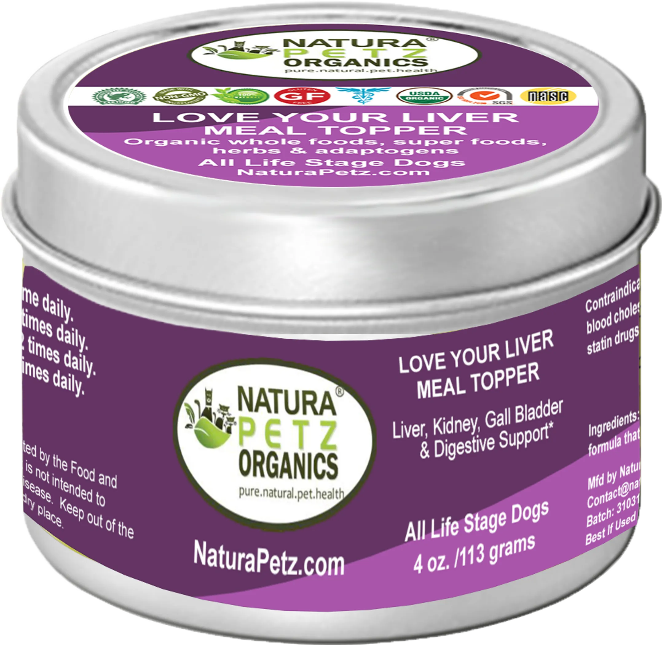Organic Pet Systems Liver & Digestive Support Meal Topper for Dogs, 4 ...