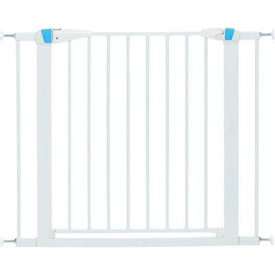 MidWest Glow in the Dark Steel Pet Gate | White Pressure Mount, 29" Tall
