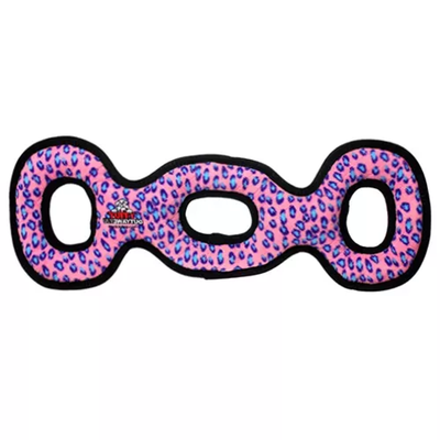 Tuffy Ultimate 3-Way Tug Durable Dog Toy – Pink Leopard – VIP Products