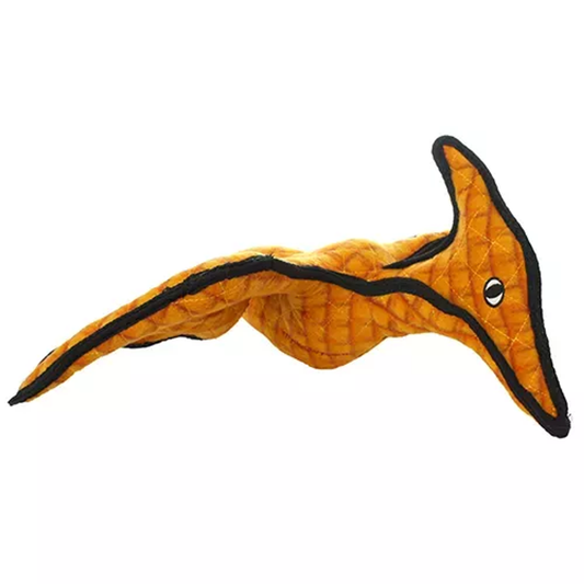 Tuffy Dinosaur Pteradactyl, Large, Orange & Yellow