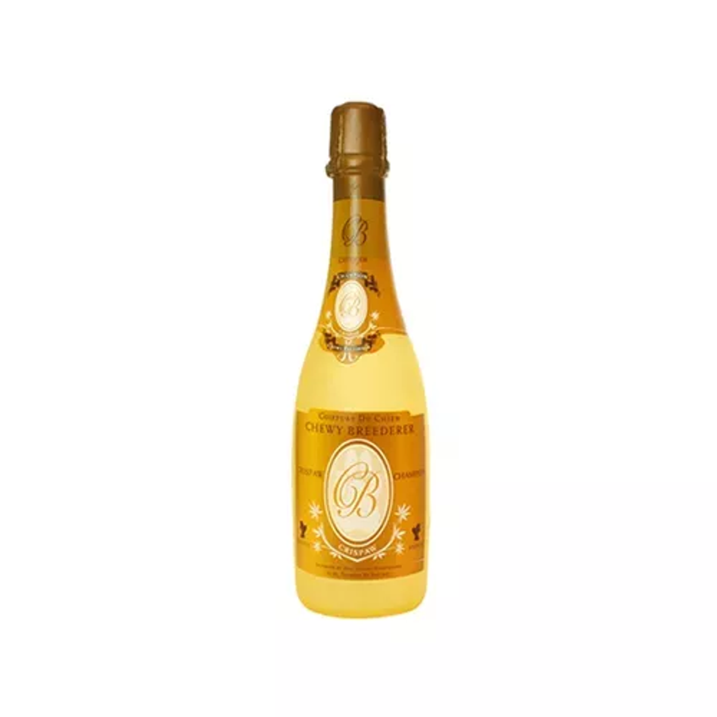 Silly Squeaker Wine Bottle Crispaw, One Size, Yellow