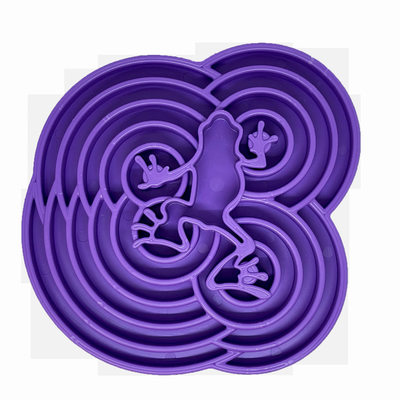 SodaPup Water Frog eTray Slow Feeder Dog Enrichment Tray, Purple