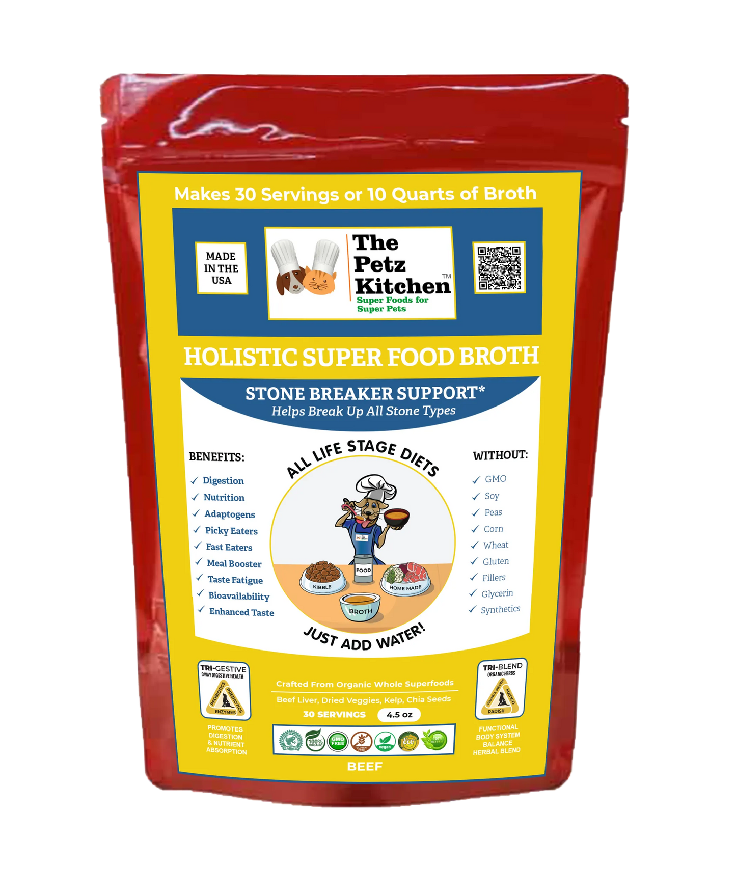 Food Broth Stone Breaker, 4.5 Oz., BROTHBEEFSTONE