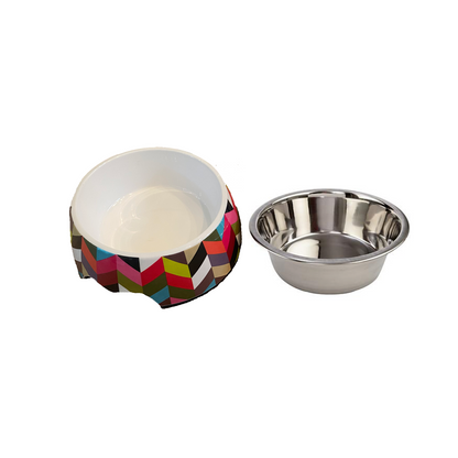 Cutie Ties Dog Bowl, Medium, Picasso