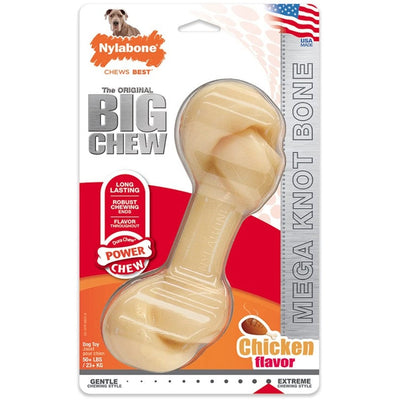 Nylabone Power Chew Knot Bone - Durable Chicken Flavor Dog Toy for Large Dogs