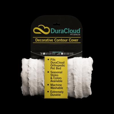 Curicyn DuraCloud Orthopedic Pet Bed Cover - Small Plush Crate Pad, Sand