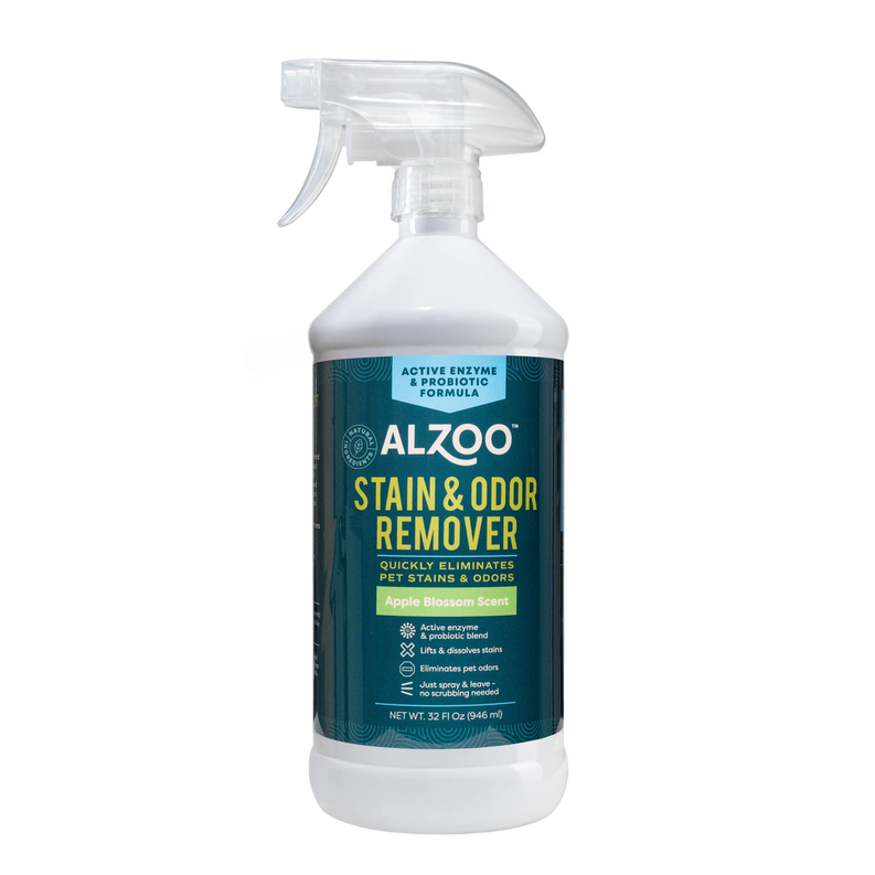 ALZOO "ALL NATURAL" Enzymatic Stain & Odor Remover, 32oz Apple Blossom