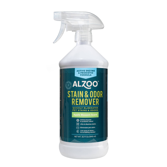 ALZOO "ALL NATURAL" Enzymatic Stain & Odor Remover, 32oz Apple Blossom