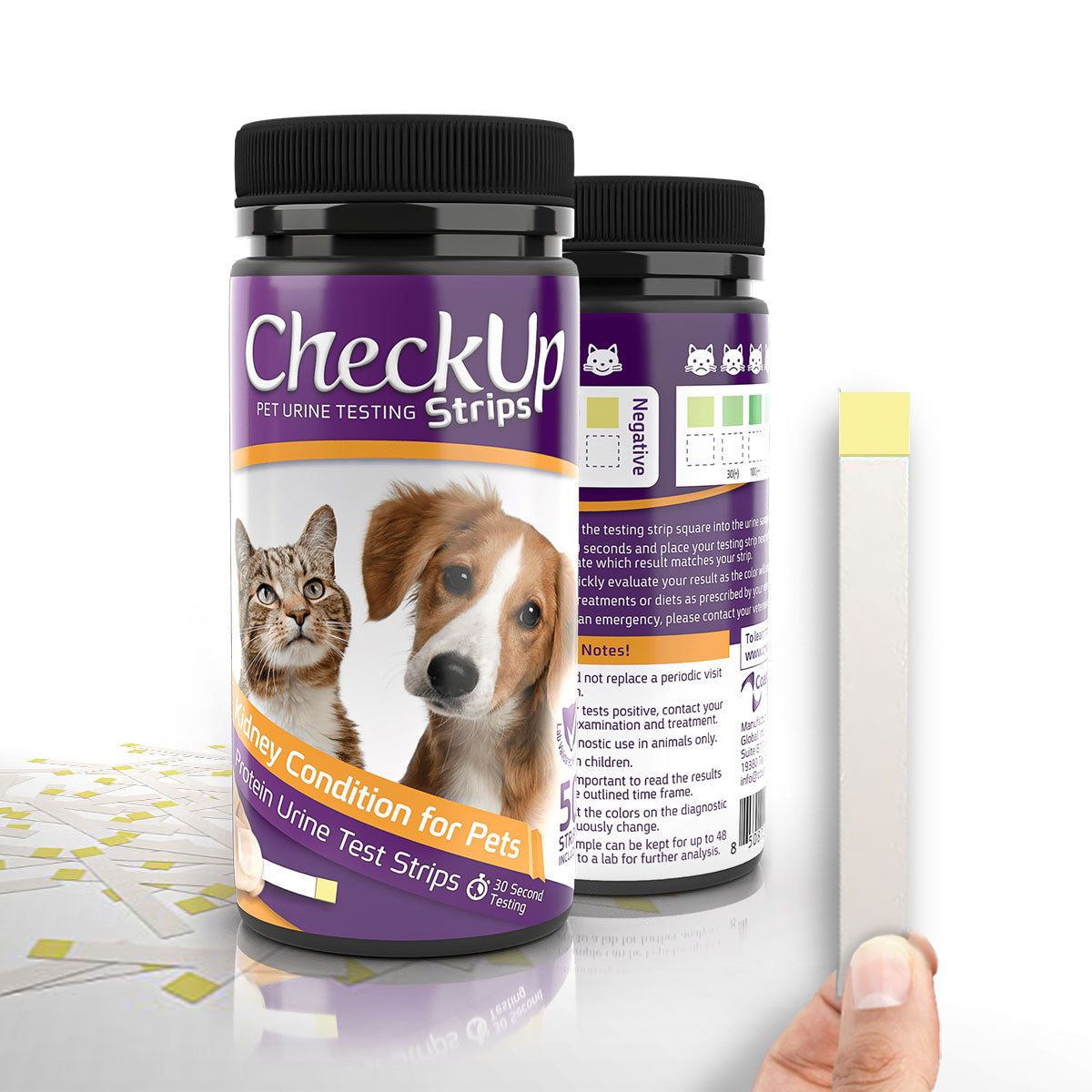 Coastline Global Kidney Condition Urine Test Strips for Dogs & Cats - 50ct