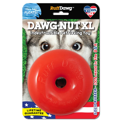 Ruff Dawg Indestructible Dawg Nut XL Rubber Dog Toy – Made in USA