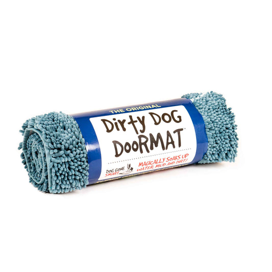DGS Pet Products Dirty Dog Microfiber Doormat - Large Pacific Blue 35x26