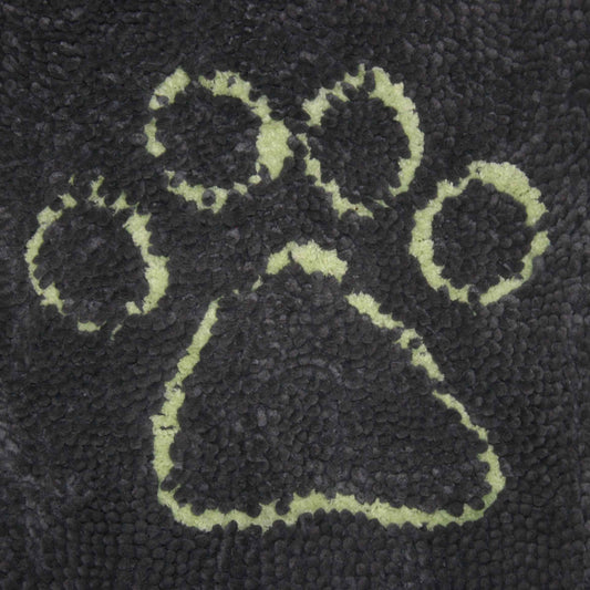 DGS Pet Products Dirty Dog Microfiber Doormat - Cool Grey/Lime Green