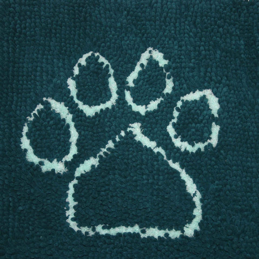 DGS Pet Products Dirty Dog Microfiber Doormat – Petrol/Turquoise, Medium