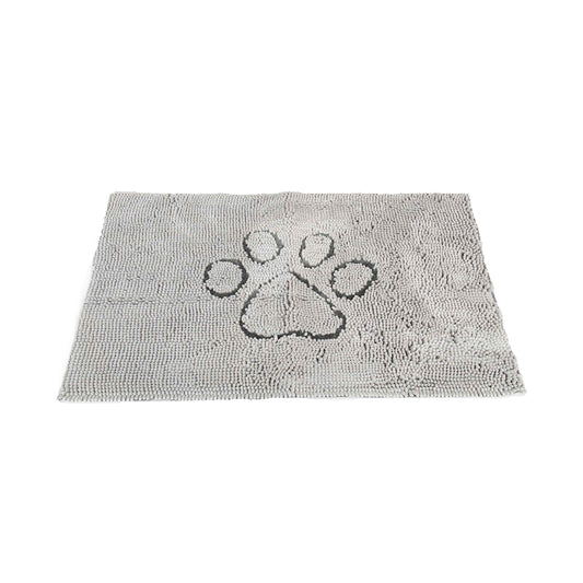 DGS Pet Products Dirty Dog Microfiber Doormat - Silver Grey, Large