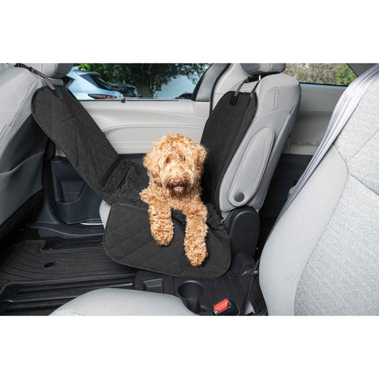 DGS Pet Products Dirty Dog Microfiber Car Seat Cover - Black, 44x35